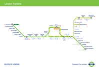Mappa tram londra