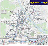 Mappa trasporti notturni Vienna